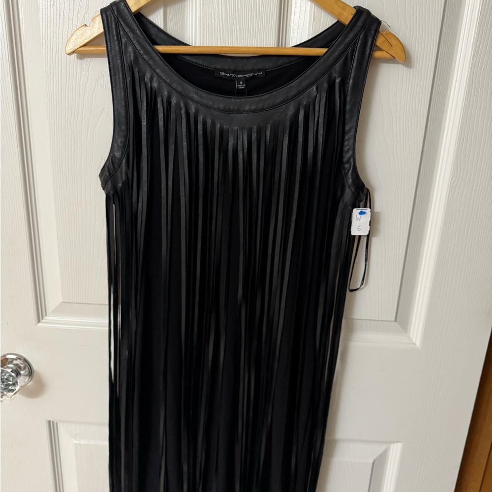 Symphony Charcoal Fringe Dress